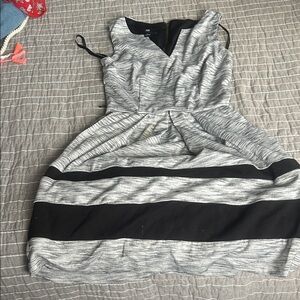 Iz Byer Black and Gray Mini Dress
